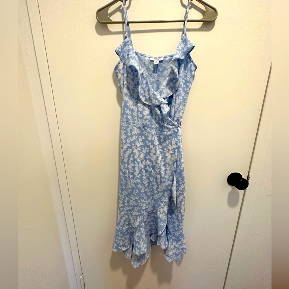 Floral Wrap Midi Dress
